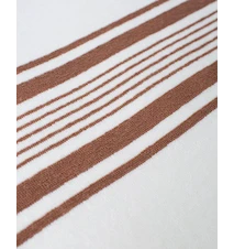 Striped Cotton Kökshandduk Vit/Brun 50x70cm