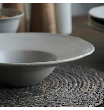 Pion Skål/Pastatallrik Ø25 cm Stengods Grå/Vit