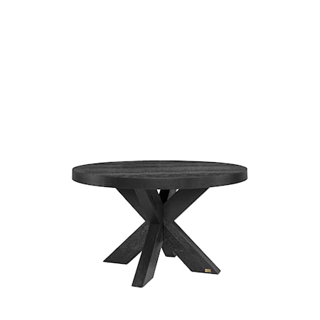HUNTER dining table Ø130 black oak
