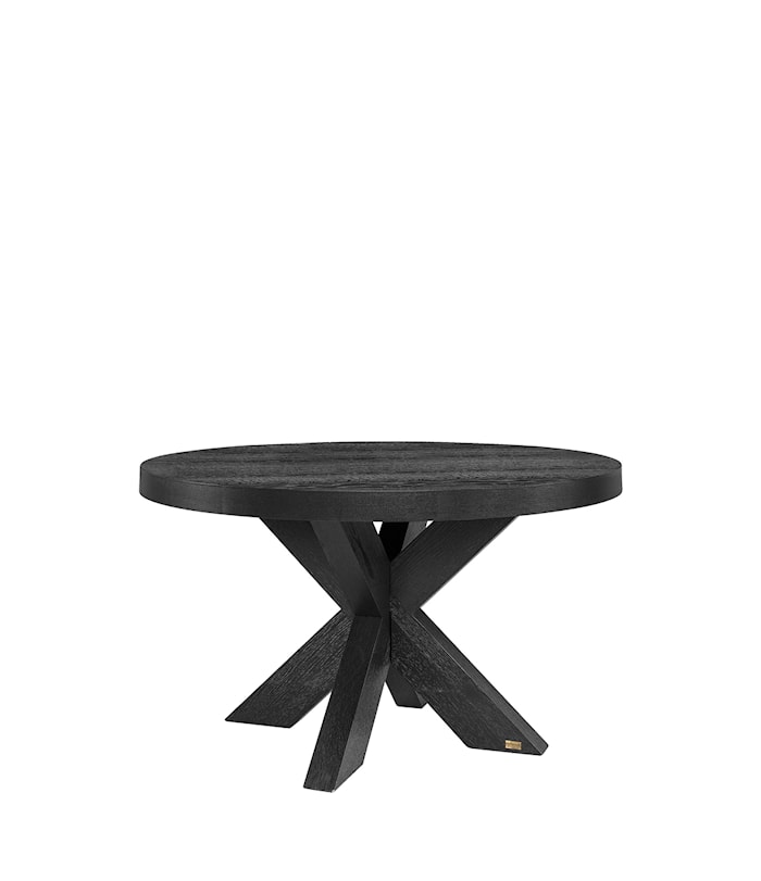 HUNTER dining table Ø130 black oak
