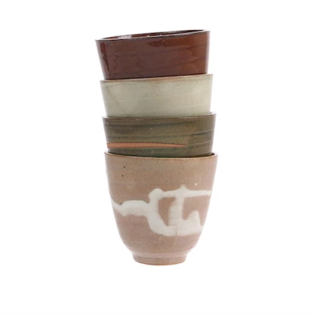 Japansk Keramik Krus Multicolor (Set of 4)