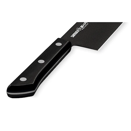 SHADOW Nakiri knife with black non-stick coating 6.7"/170 mm. Blade Hardness: 59 HRC