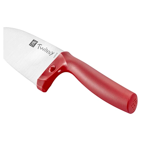 Twinny Kockkniv med fingerskydd för barn 10 cm Röd