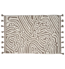 Maze Badrumsmatta Simply Taupe/Vit 60x90 cm