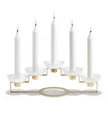 Lumi Candle Holder 5 arms H11 cm Brass