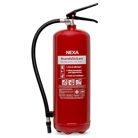 Nexa Fire & Safety BrandslÃ¤ckare RÃ¶d 6kg 43A