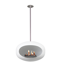 Le Feu Dome Sky Eldstad 50 cm Vit/Polerad Stål