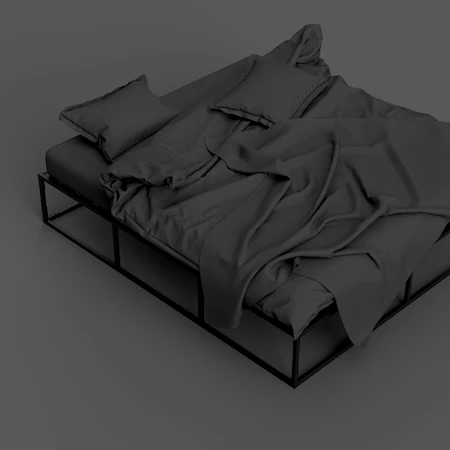 BED FRAME - BLACK (180X200CM)