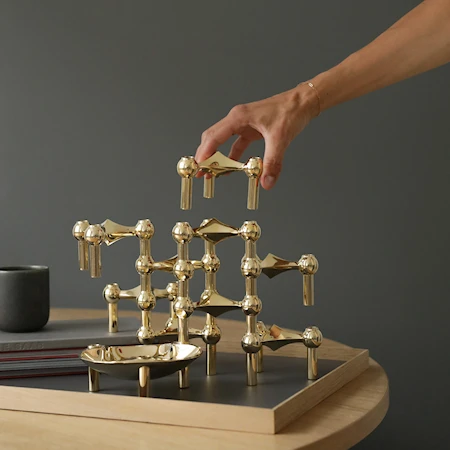 STOFF Nagel candle holder -solid brass