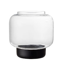 Candle Lantern Clear/Black Small