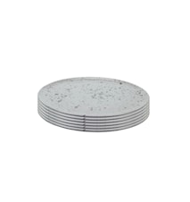 Assiettes plates Raw Nordic Grey 6 pièces 28cm