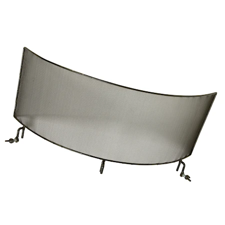 Fire Screen Spark Guard with Three Walls for Fire Pan 60 cm