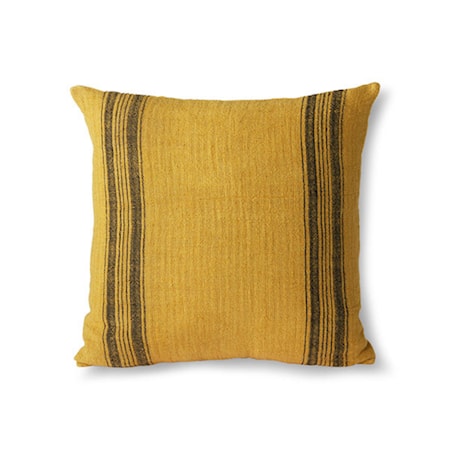 HKLiving Linen Cushion Mustard 45×45 cm