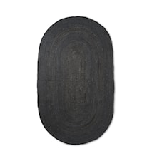 Eternal Matta Oval Small 140x240 cm Jute Svart