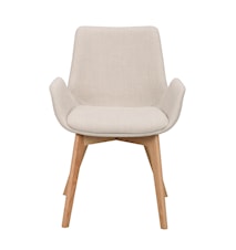 Drimsdale Karmstol Beige Tyg/Ek