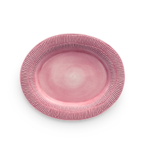 Stripes Serveringsfat 35x30 cm Rosa