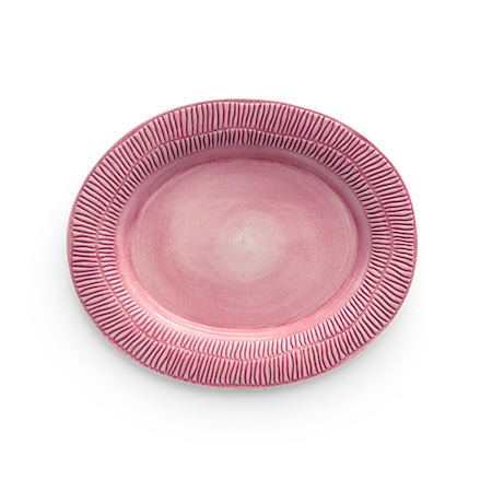 Stripes Serveringsfad 35x30 cm Rosa