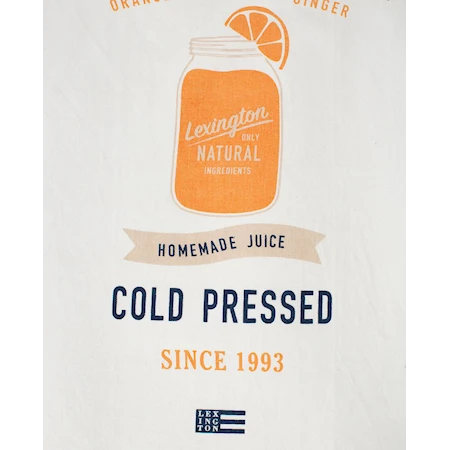 Cold Pressed Kjøkkenhåndkle Offwhite/Blå 50 x 70 cm