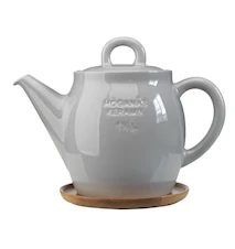 Teapot 1,5 L With Wooden Saucer Pebble Grey