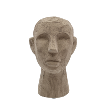 Talvik Figur Huvud 30cm Gråbrun