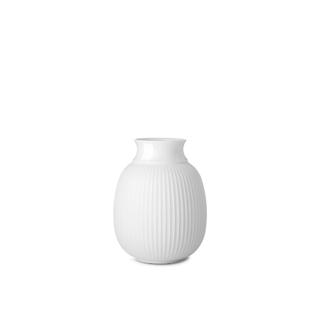 Kurve Vase Porcelæn Hvid 12cm