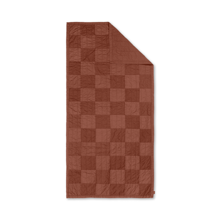 Duo Quilted Pläd Red Brown Tonal