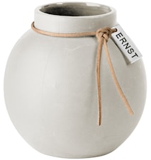 Rund Vas Stengods 10 cm - Vit
