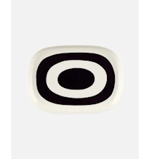 Oiva/Melooni Tarjoiluastia 23 x 32 cm Musta/Valkoinen