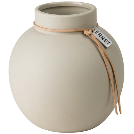 Round Vase Stoneware 14 cm