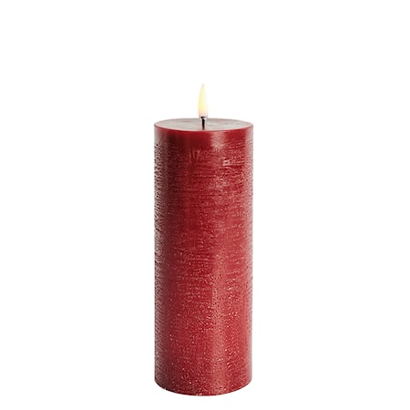 Uyuni Lighting LED Pillar Ljus 7,8 x 20 cm Carmine Red