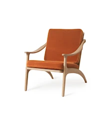 Lean Back Lounge Chair Rusty Rose fløyel Eik