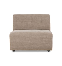 Vint couch Soffmodul Mitten Linneblandning Taupe