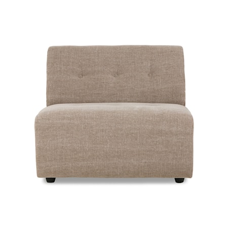 Vint couch Soffmodul Mitten Linneblandning Taupe