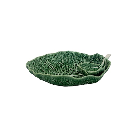 Cabbage Leaf med skål Natural 34 cm