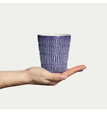 Stripes Mugg 30 cl 10x8 cm Keramik Viol