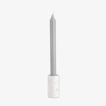 Kynttilänjalka Ø4,4×9 cm Marmori Valkoinen