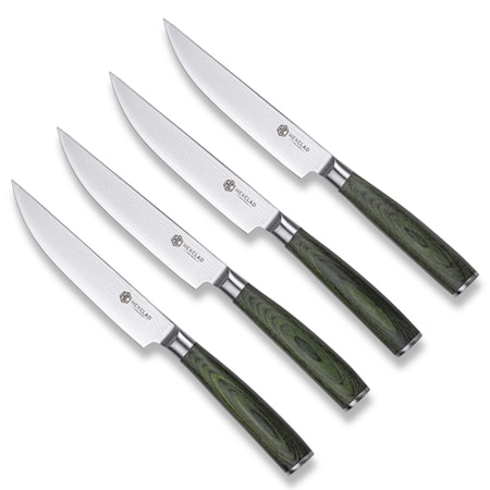 Hexclad Kødknive 4-pak 13 cm Stål Grøn