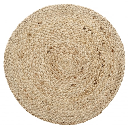 Dækkeserviet Jute Ø 35 cm – Lysebrun