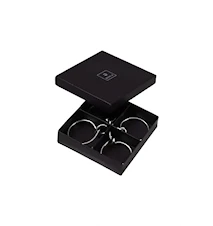 Grinda Servettring Silver 40x40mm 4-pack