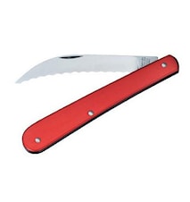 Fickkniv Baker's knife med bølgetandat knivblad - Rød Alox