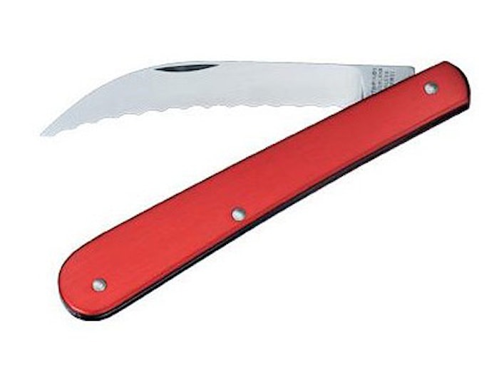 Fickkniv Baker's knife aaltosärmäinen terä - punainen Alox
