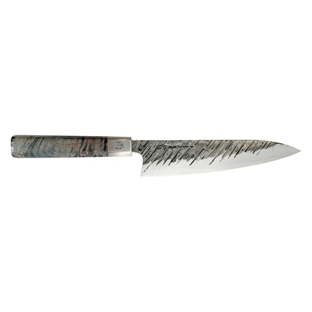 Ame 21 cm kockkniv. 5 lager AUS10 stål med regnmönster. 60-61 HRC