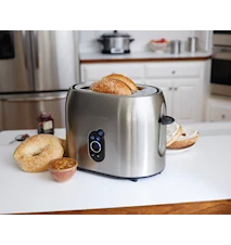 Grille-pain avec 9 degrés de cuisson Digital acier inoxydable