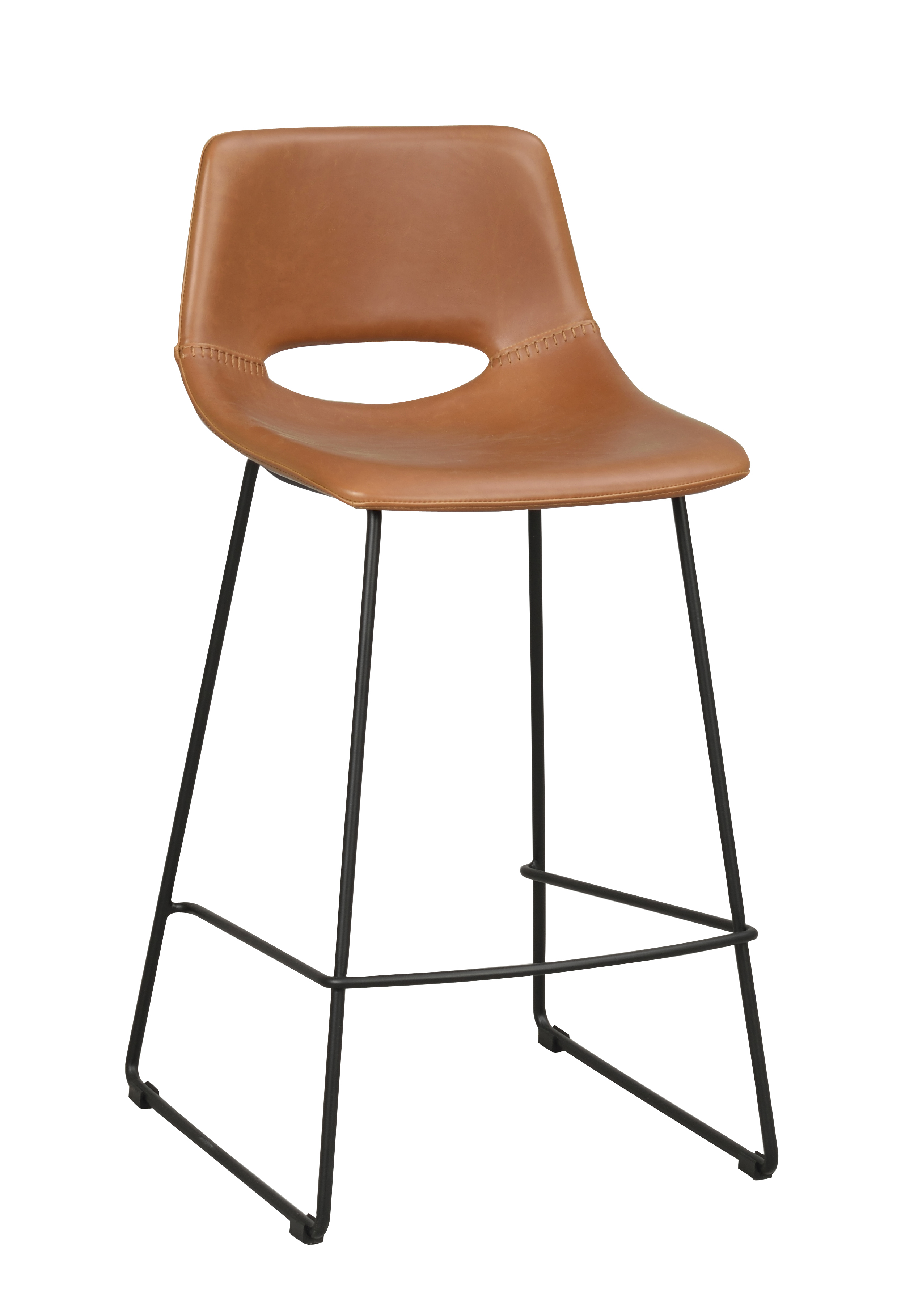Köp Manning Barstol Cognac Konstläder | Confident Living Köp Manning Barstol Svart Konstläder | Confident Living