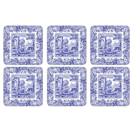 Blue Italian Glasunderlägg 6-pack