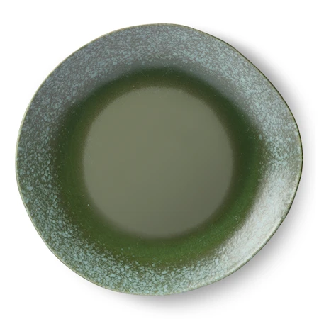 70's Dinner Plate in Ceramics Green 29 cm