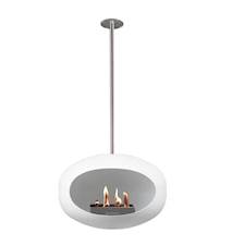 Le Feu Dome Sky Eldstad 140 cm Vit/Polerad Stål
