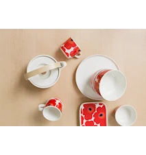 Unikko Becher 250 ml Weiß/rot