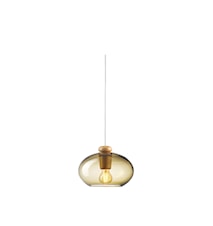 U2 Hiti Pendel 26 cm Natur/Kobberfarget glass/Hvit ledning