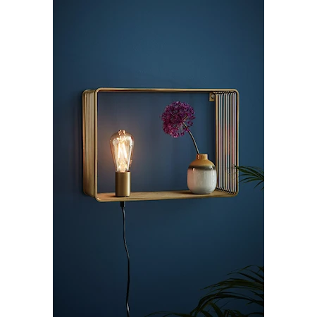 Shelf Seinävalaisin 38 cm Kulta